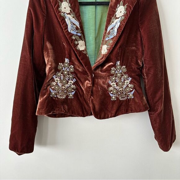 True Meaning-Brown Velvet with Floral Embroidery (Size:4) - Picture 8 of 13